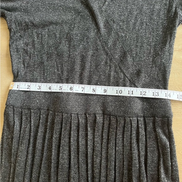 KATE Spade New York Metallic Wrap Sweater Dress SZ L - Picture 9 of 11